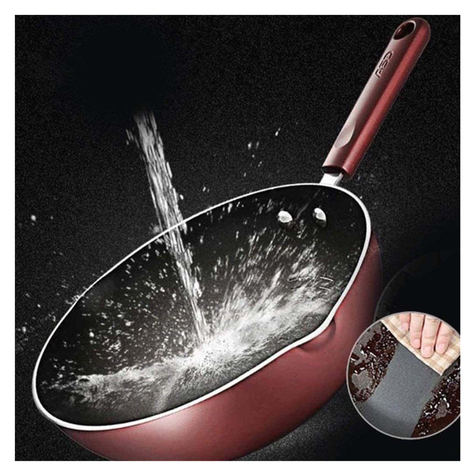 Nonstick Deep Frying Pan with Glass Lid - 10 Inch Chef's Skillet, Omelette & Saute Pan for Gas, Electric & Induction Stove Tops - Healthy PFOA-Free Cookware for Frying, Stir-Frying & Everyday Cooking