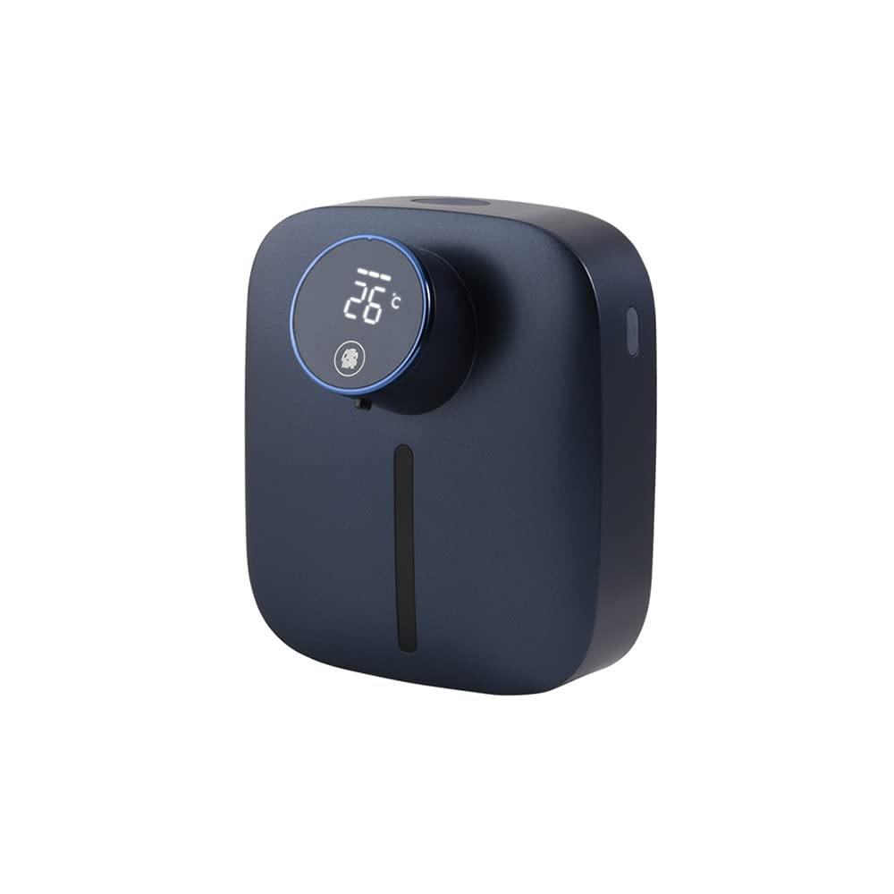 Automatic Touchless Soap Dispenser with Digital Temperature Display - Rechargeable Foam & Liquid Hand Sanitizer Dispenser for Bathroom, Kitchen, Office - Blue (Ideal for Home Hygiene & Public Spaces)