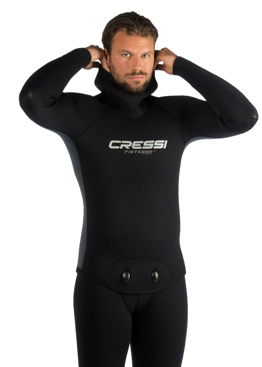 Cressi Men's Fisterra 8mm Lined 2-Piece Wetsuit for Scuba Diving & Cold Water Surfing | Premium Neoprene Diving Suit for Spearfishing & Snorkeling