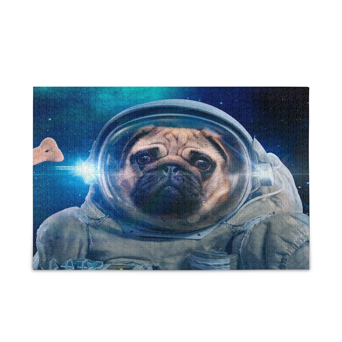 ZOEO Space Dog 1000 Piece Wooden Jigsaw Puzzle - Fun Brain Teaser for Adults & Family Game Night, Perfect Gift for Puzzle Lovers (18.5 x 26.5 Inches) | Great for Stress Relief, Home Decor & STEM Learning Activities