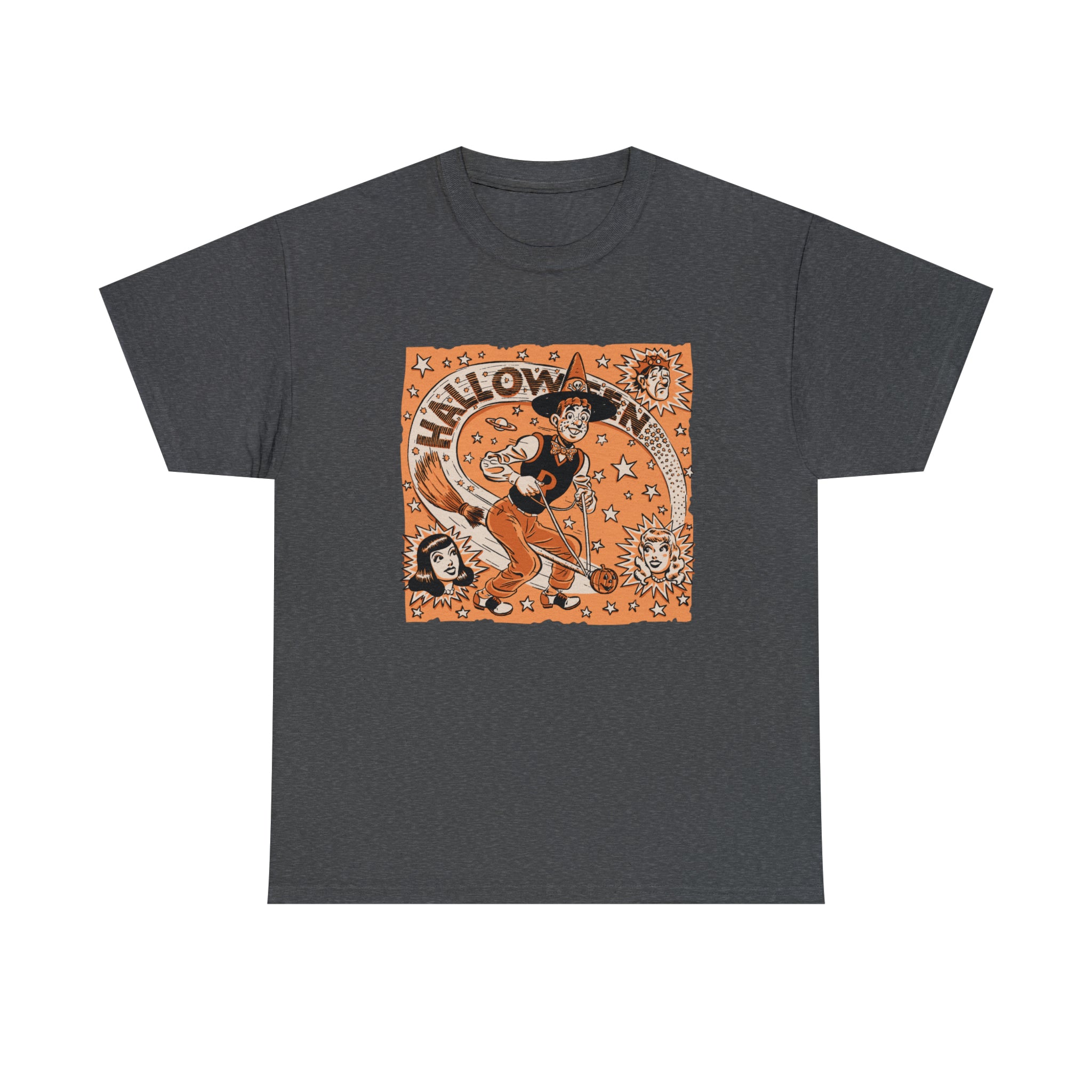 Archie Comics Vintage Halloween Graphic Tees - Unisex Heavy Cotton T-Shirt with Archie, Betty, Veronica & Jughead Designs | Perfect for Halloween Costumes, Comic Conventions & Retro Fashion