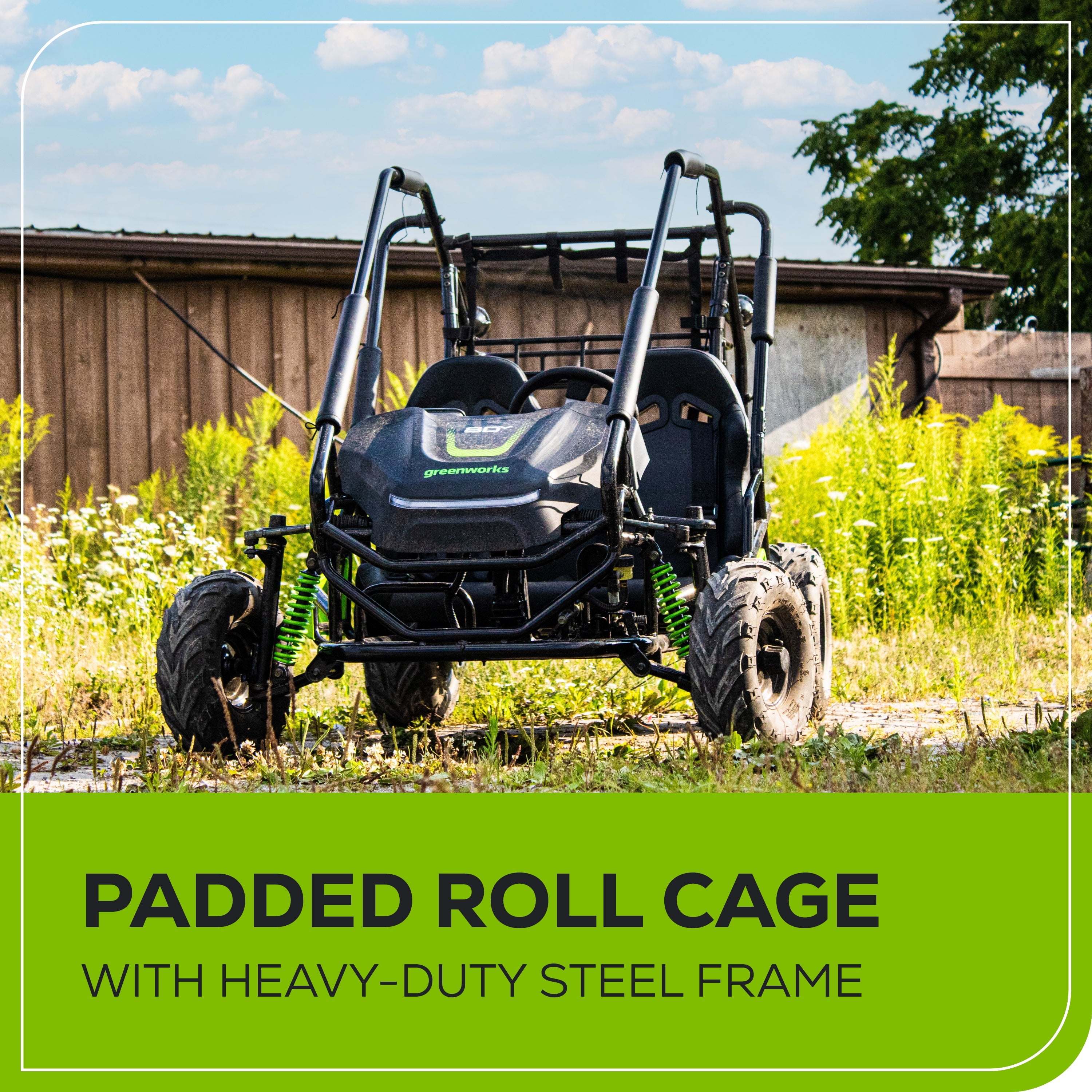 80V STEALTH Series All-Terrain 2-Seat Electric Youth Go Kart with Dual 8.0Ah Batteries & Fast Charger - Perfect for Off-Road Adventures, Backyard Fun, and Family Outdoor Activities