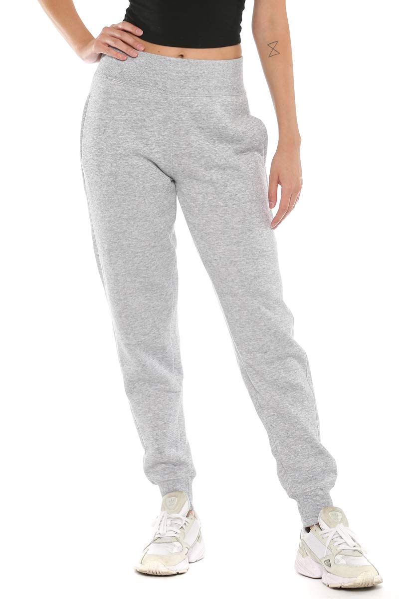 Urban Look Women's Elastic Waistband Soft Fleece Jogger Pants - Comfortable Lounge & Workout Pants for Yoga, Running, and Casual Wear