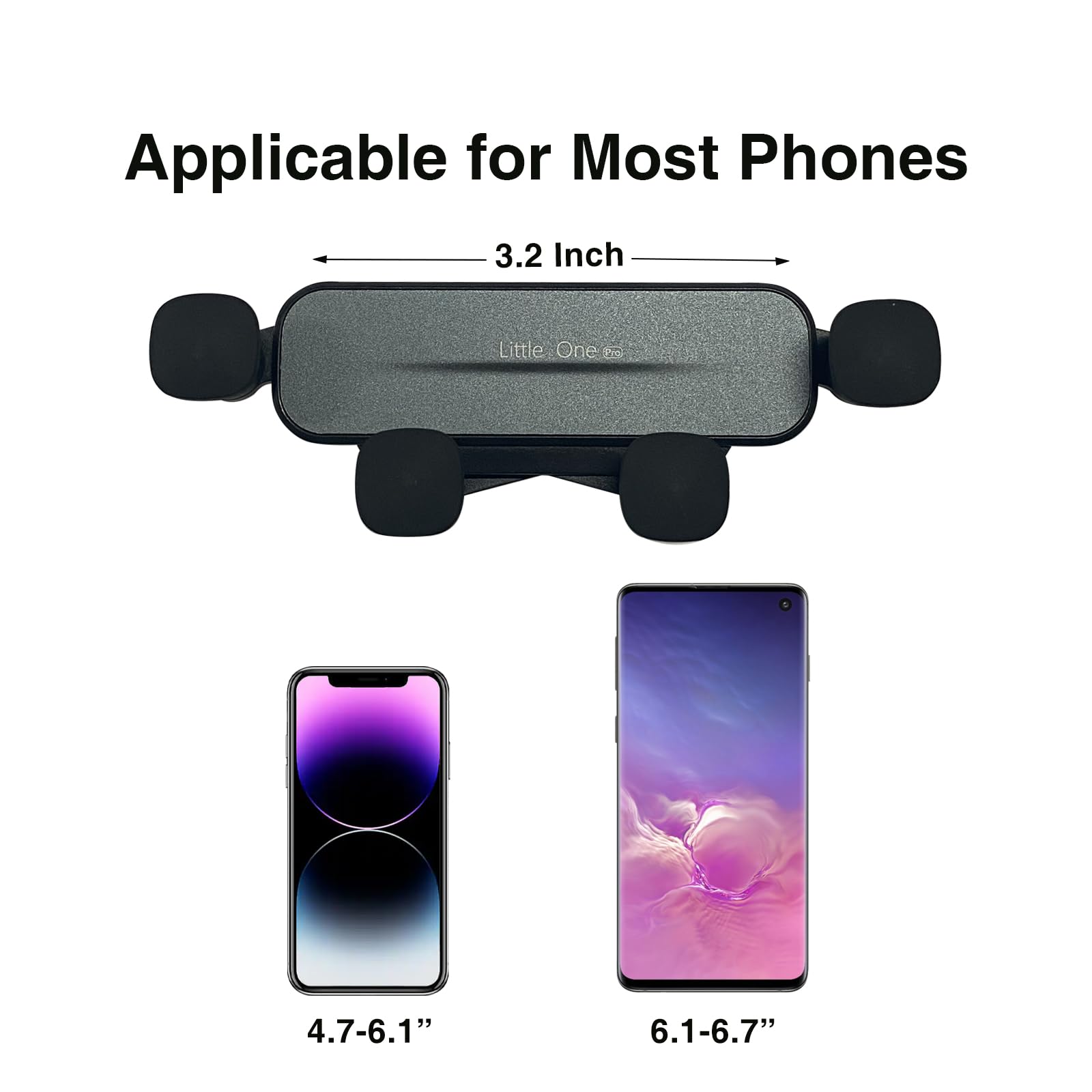 Tesheer Tesla Phone Mount for Model 3 & Y - Gravity Auto-Grip Foldable Holder - 2024 Tesla Accessories for Secure Driving & Navigation