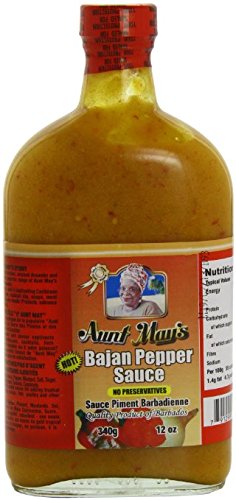 Aunt May's Bajan Pepper Sauce Hot & Spicy Caribbean Flavor - 3 Pack Bottles - Perfect for Grilling, BBQ, Marinades & Caribbean Cuisine