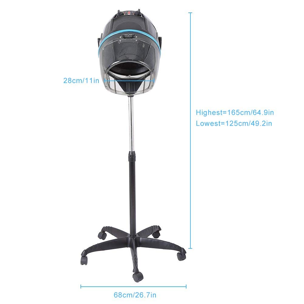 Professional Adjustable Hooded Hair Dryer with Timer & Wheels - Microdermabrasion Salon Equipment for Home & Spa Use - Perfect for Hair Treatments, Styling & Beauty Therapy