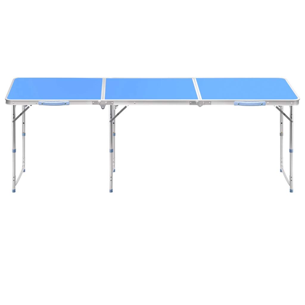 GAOXIN 6ft Folding Plastic Camping Table - Portable Outdoor Picnic Table with Aluminum Alloy Frame & Carry Handle - Perfect for Camping, Tailgating, Beach Trips & Backyard BBQs