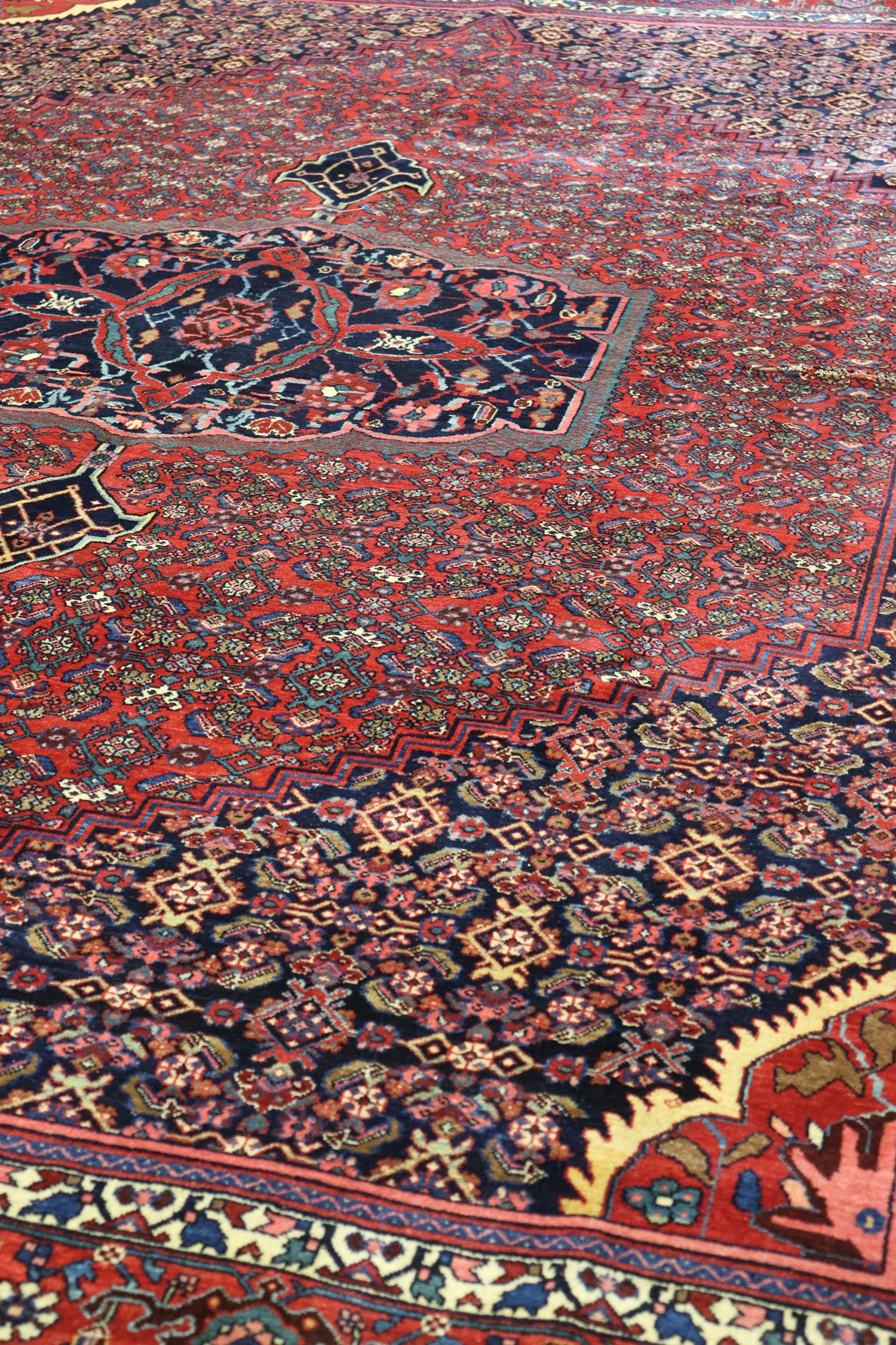 Handwoven Antique Bijar Tribal Rug - Traditional Persian Carpet for Home Decor, Living Room, Bedroom - J67822