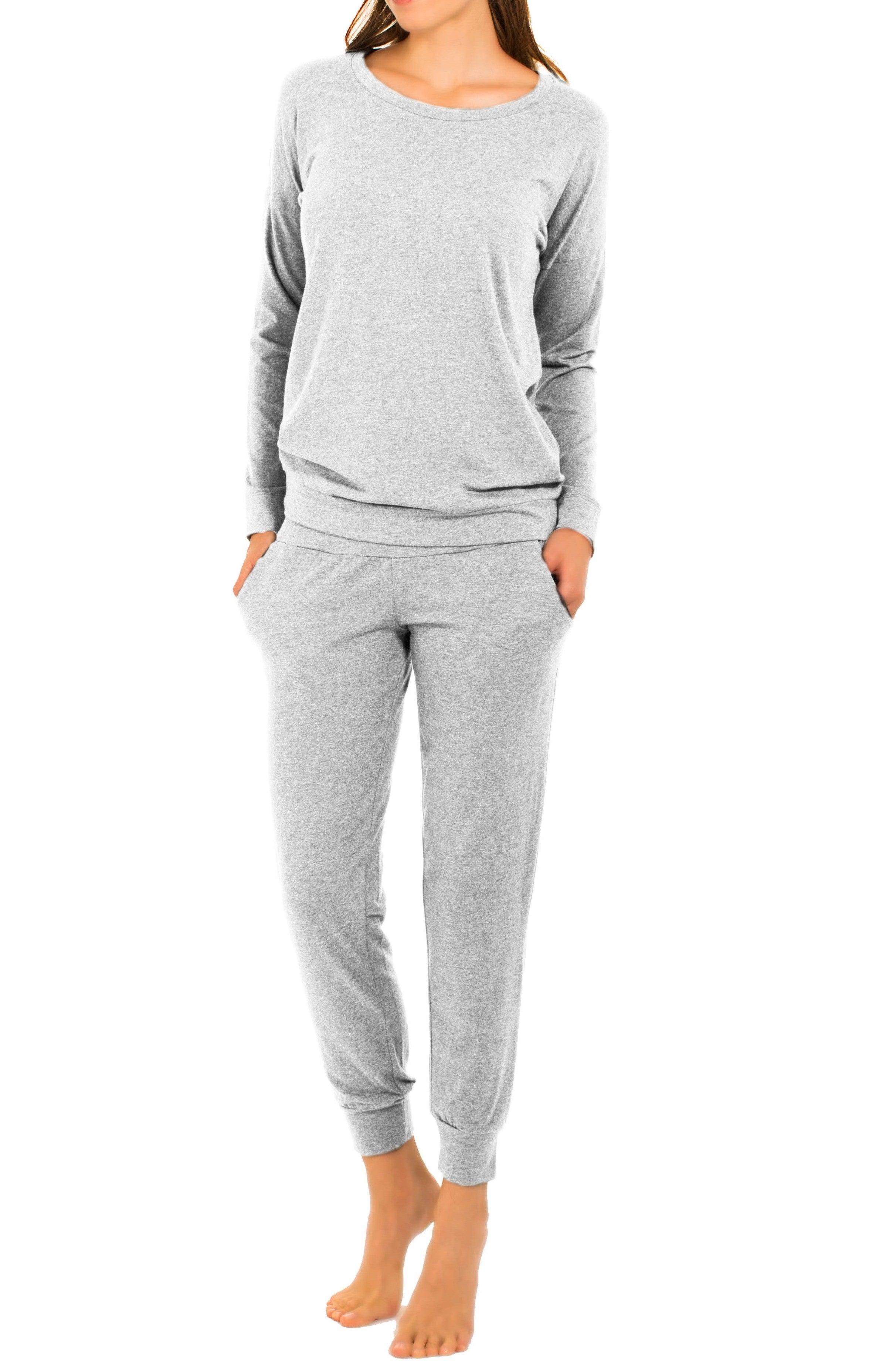 Laguna Women's Long Sleeve Loungewear Set - Soft Comfortable Lounge Pajama Outfit for Relaxing at Home, Yoga & Sleepwear