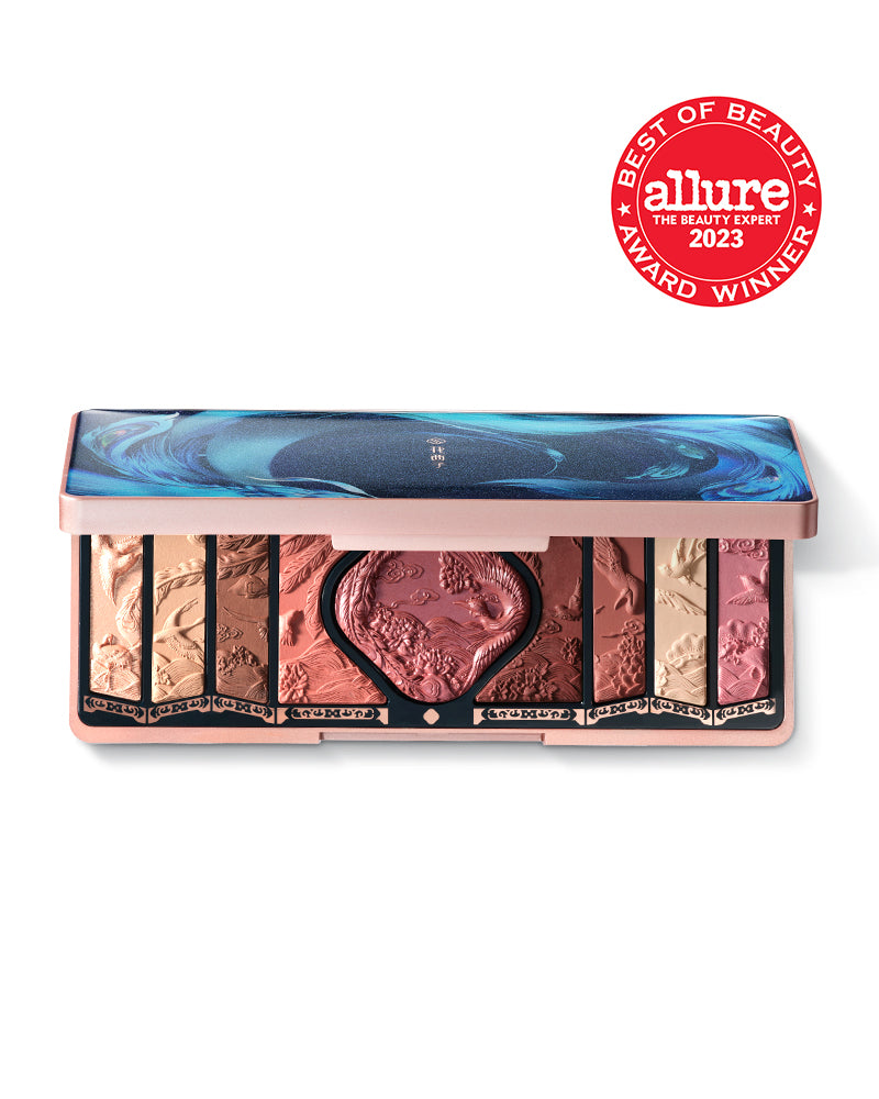 Floral Engraved Phoenix Makeup Palette - 12 Color Eyeshadow & Blush Set for Professional & Everyday Makeup | Perfect for Bridal, Party & Special Occasion Looks