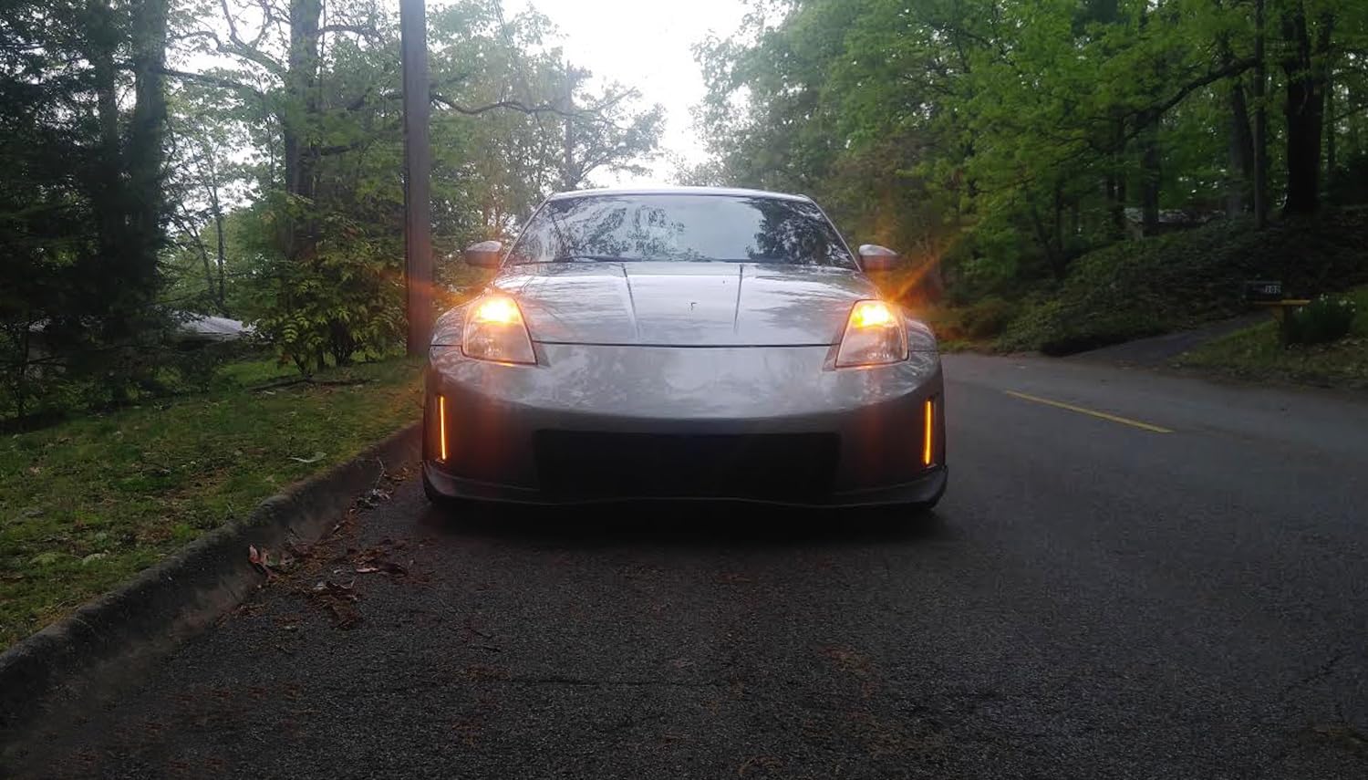 iJDMTOY Front Bumper Switchback LED Daytime Running Lights for 06-09 Nissan 350z LCI - Direct Fit Bumper Reflector Replacement with White & Amber LED Lights - Perfect for Night Driving & Enhanced Vehicle Style
