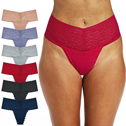 6 Pcs Cotton Thong-f