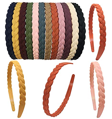 Shidara Hard Plastic Hair Headbands for Women, Girls, Teens & Kids - Non-Slip Teeth Design, Thin & Comfortable, 12-Piece Multi-Pack - Perfect for School, Sports, Work & Everyday Styling