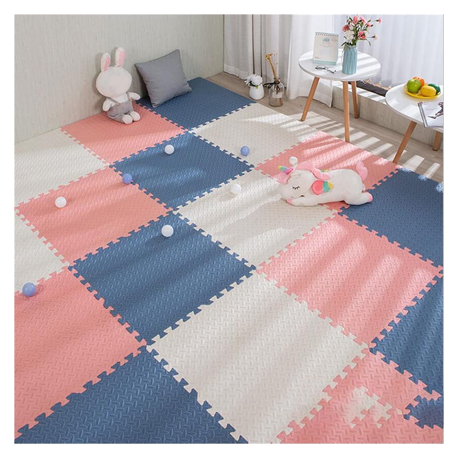 Non-Toxic EVA Foam Baby Play Mat - 18-Piece Interlocking Puzzle Tiles for Kids, Soft Floor Mat for Crawling, Playroom & Nursery - Safe, Durable & Easy to Clean (Multicolor) - Perfect for Playtime, Learning & Toddler Exercise