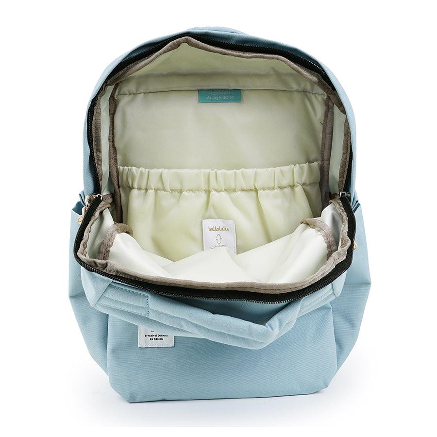 HELLOLULU Mini Carter All Day Backpack - Lightweight & Durable Women's Travel Backpack, Tropical Blue - Perfect for Work, School & Weekend Adventures