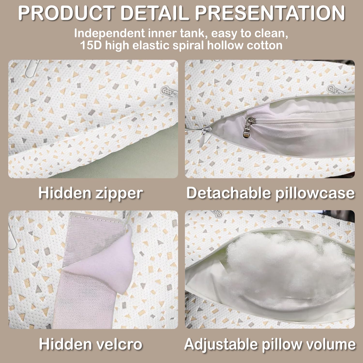 Oskeray Pregnancy Pillow for Sleeping - Maternity Body Pillow with Detachable Cover, Hip Back Leg Support for Pregnant Women - Perfect for Side Sleeping, Nursing & Comfort During Pregnancy