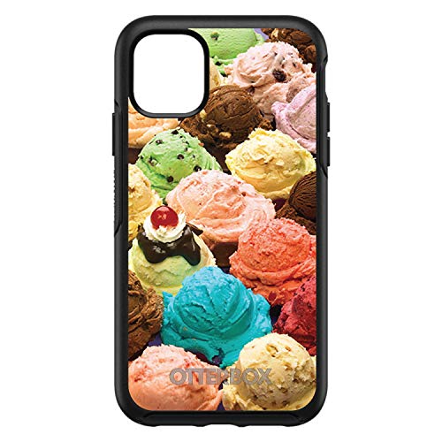 Ice Cream Scoops Cones On Black Case