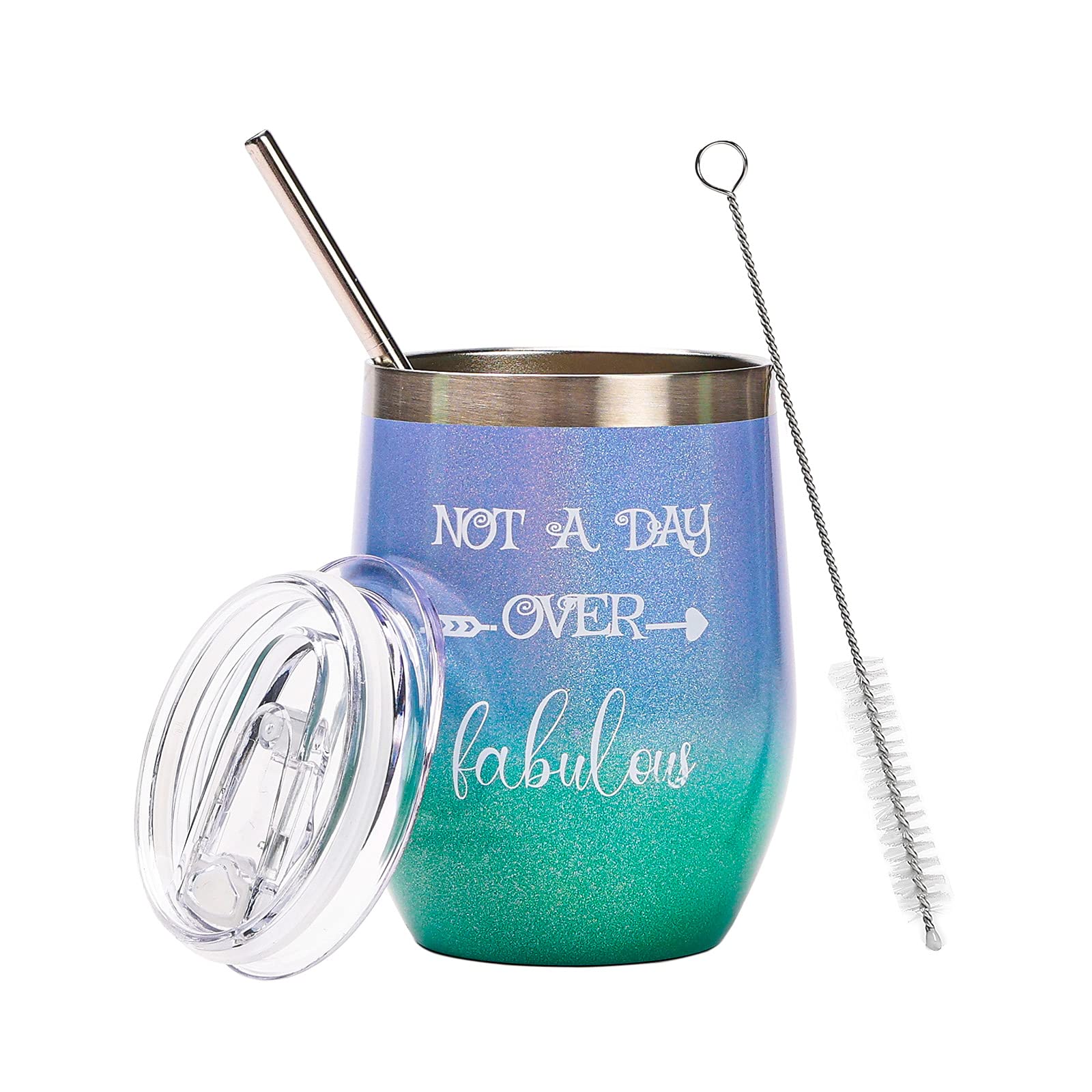 Best Friend Gifts for Women - Funny Birthday & Christmas Present Ideas for Sister, BFF, Bestie - 12oz Insulated Wine Tumbler with Lid - Perfect for Parties, Girls Night Out & Office Use