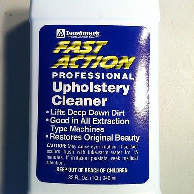 Lundmark Fast Action Pro Upholstery Cleaner 32oz - Powerful Stain Remover for Couches, Sofas & Car Seats - Quick Drying Formula for Home & Auto Use