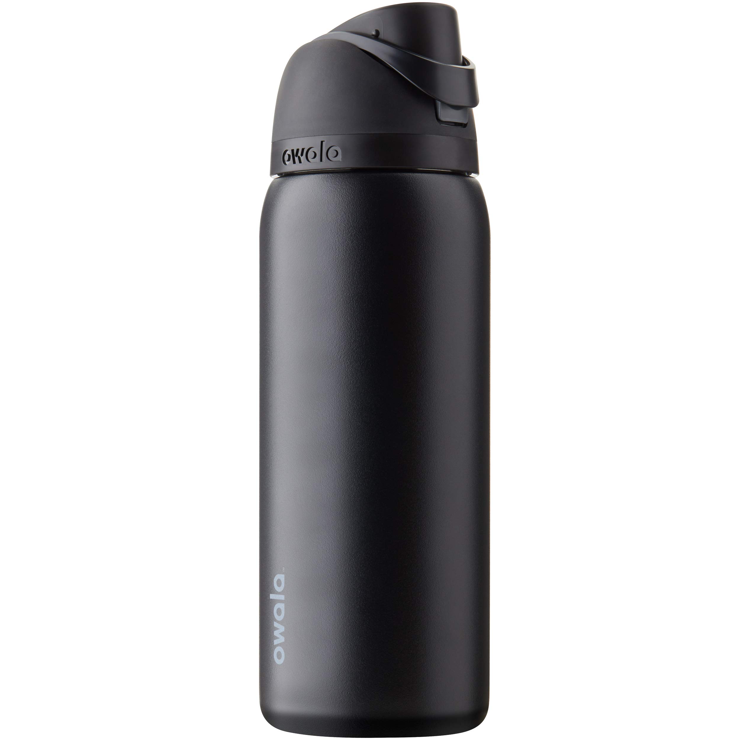 Owala FreeSip Insulated Stainless Steel Water Bottle with Straw - 32oz BPA-Free Leak Proof Sports Water Bottle for Gym, Hiking & Travel - Keeps Drinks Cold 24Hrs/Hot 12Hrs - Very Very Dark Color