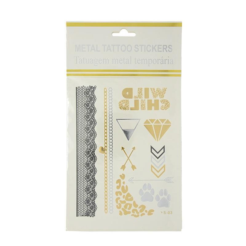 Metallic Temporary Tattoos for Women & Men - Shimmering Body Art Stickers for Parties, Festivals & Cosplay - Waterproof & Long Lasting