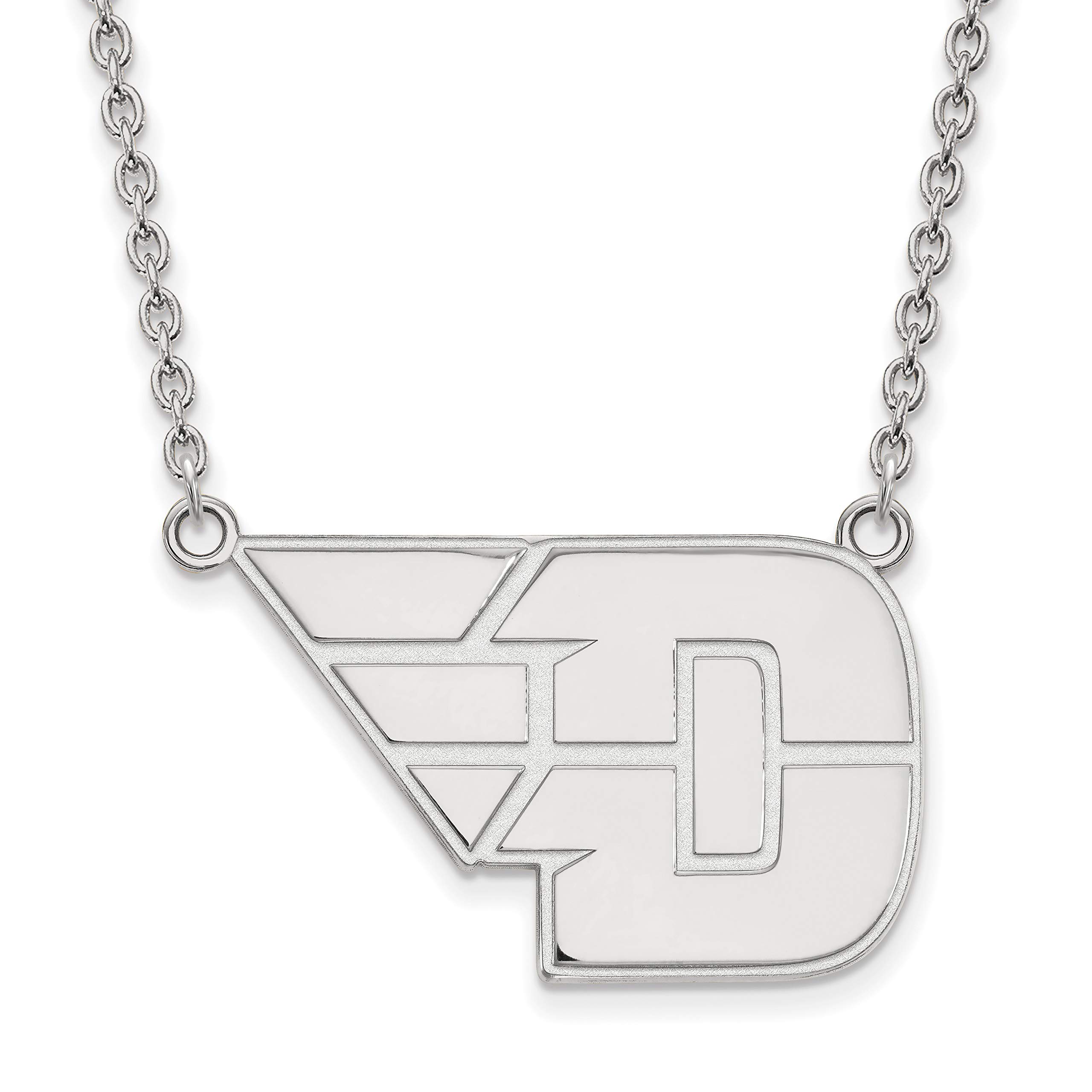 University of Dayton Flyers Sterling Silver Pendant Necklace with School Letter Logo - Perfect for Alumni Gifts, Game Day Spirit & College Pride Accessories