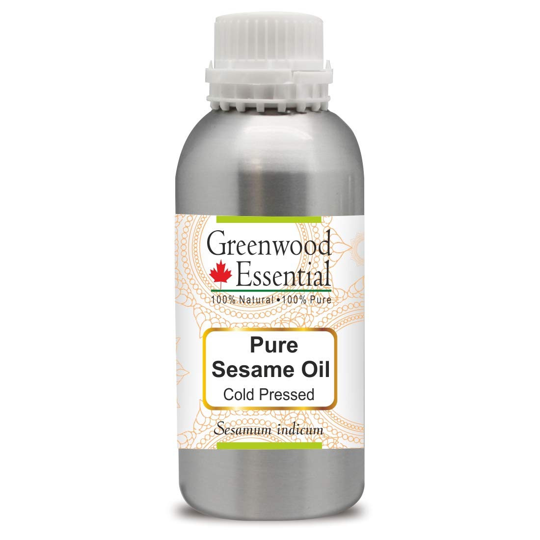 Pure Cold Pressed Sesame Oil (Sesamum Indicum) - 300ml | Greenwood Essential | Organic Cooking Oil for Asian Cuisine, Stir Fry & Salad Dressing