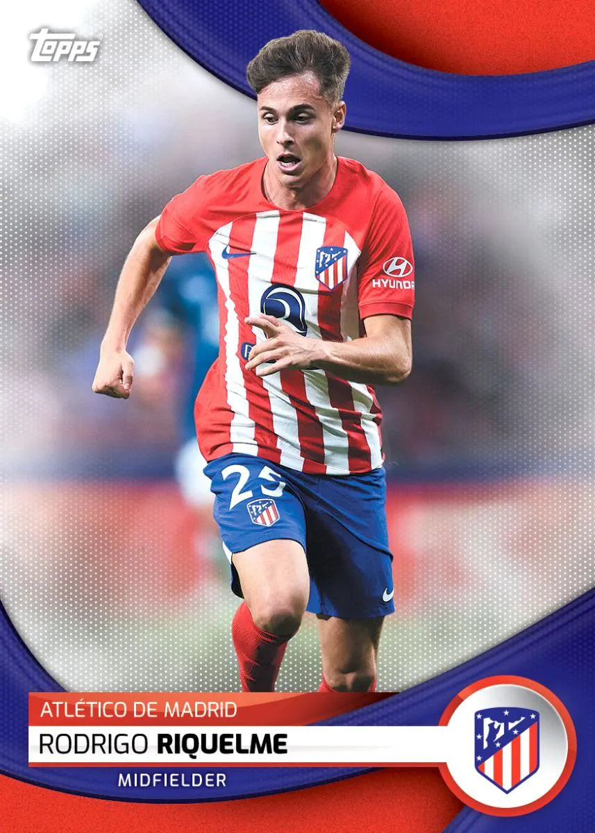 Official Topps Atlético de Madrid 2023-2024 Team Set - Collectible Football Trading Cards for Fans & Memorabilia Collectors - Perfect for Display, Gifts, and Match Day Souvenirs