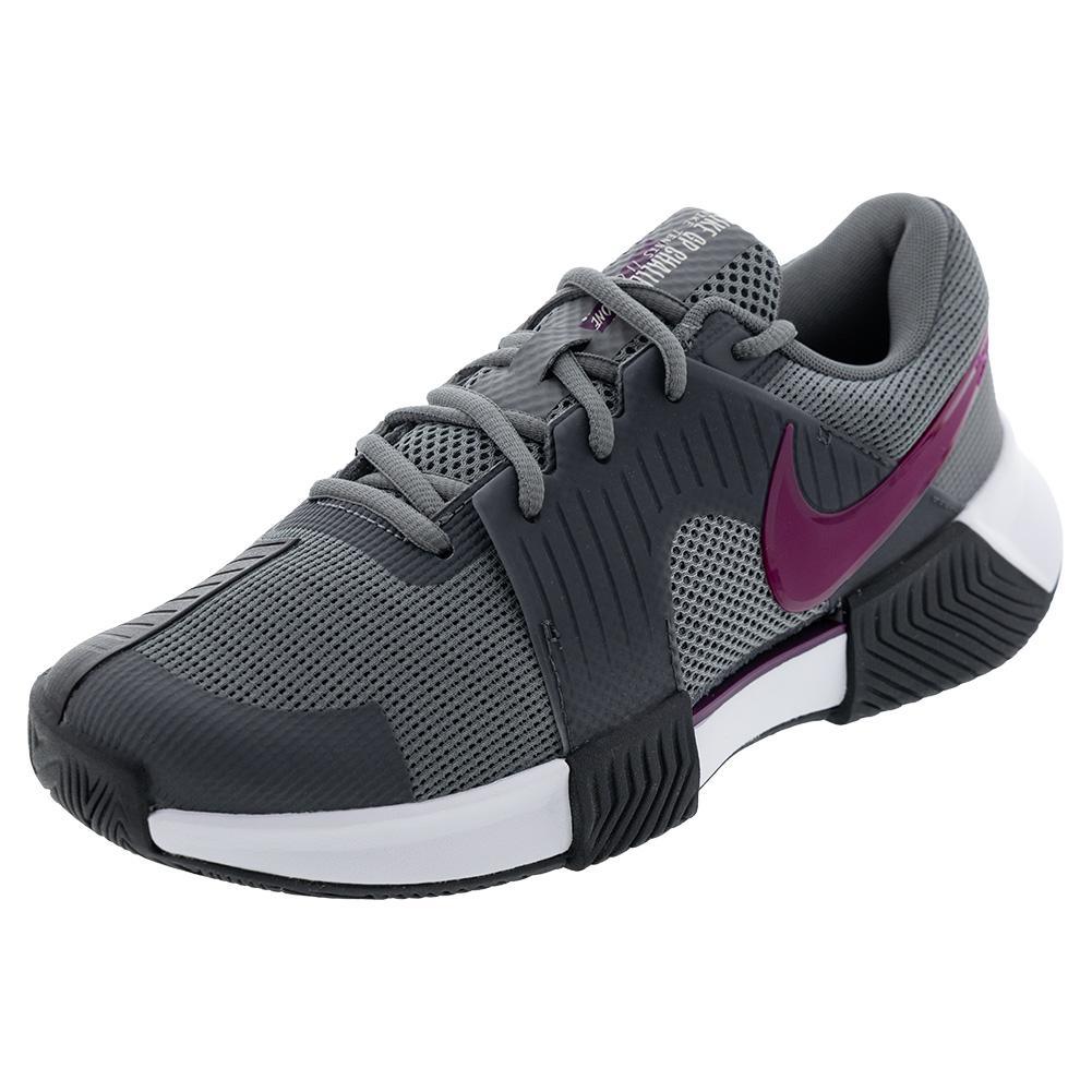 Men's Zoom GP Challenge 1 Tennis Shoes - Smoke Grey & Sangria - Lightweight Court Sneakers for Competitive Play & Casual Wear