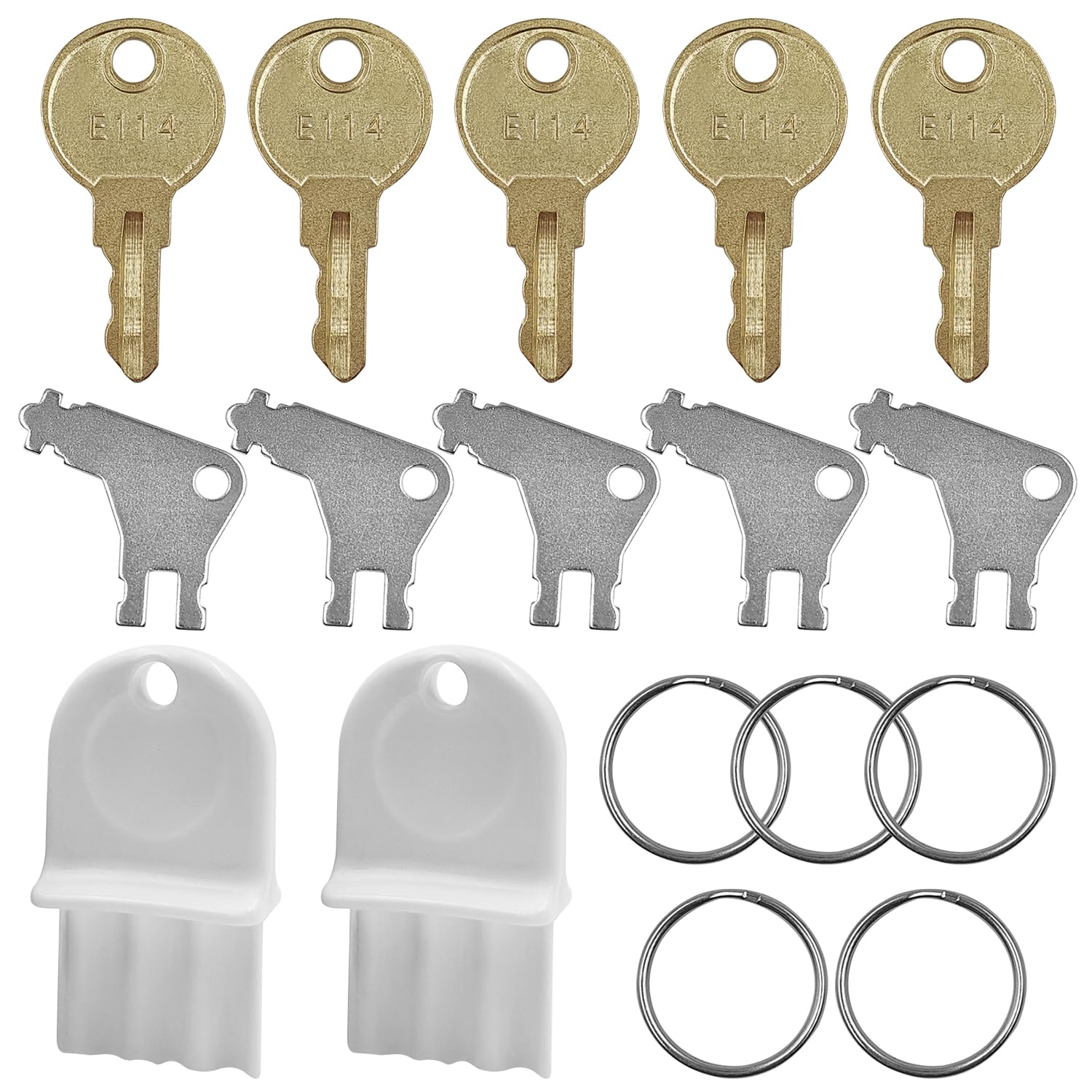 12-Piece Universal Paper Towel & Toilet Paper Dispenser Key Set - Replacement Keys Compatible with Georgia Pacific, E114 & Major Brands - Perfect for Restaurants, Offices & Commercial Restrooms