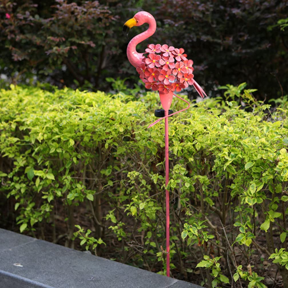 Uonlytech Solar Flamingo Garden Light - 1pc Waterproof Solar-Powered LED Yard Lamp for Outdoor Landscape, Lawn, Courtyard & Pathway Decoration | Perfect for Patio, Backyard, Poolside & Garden Decor