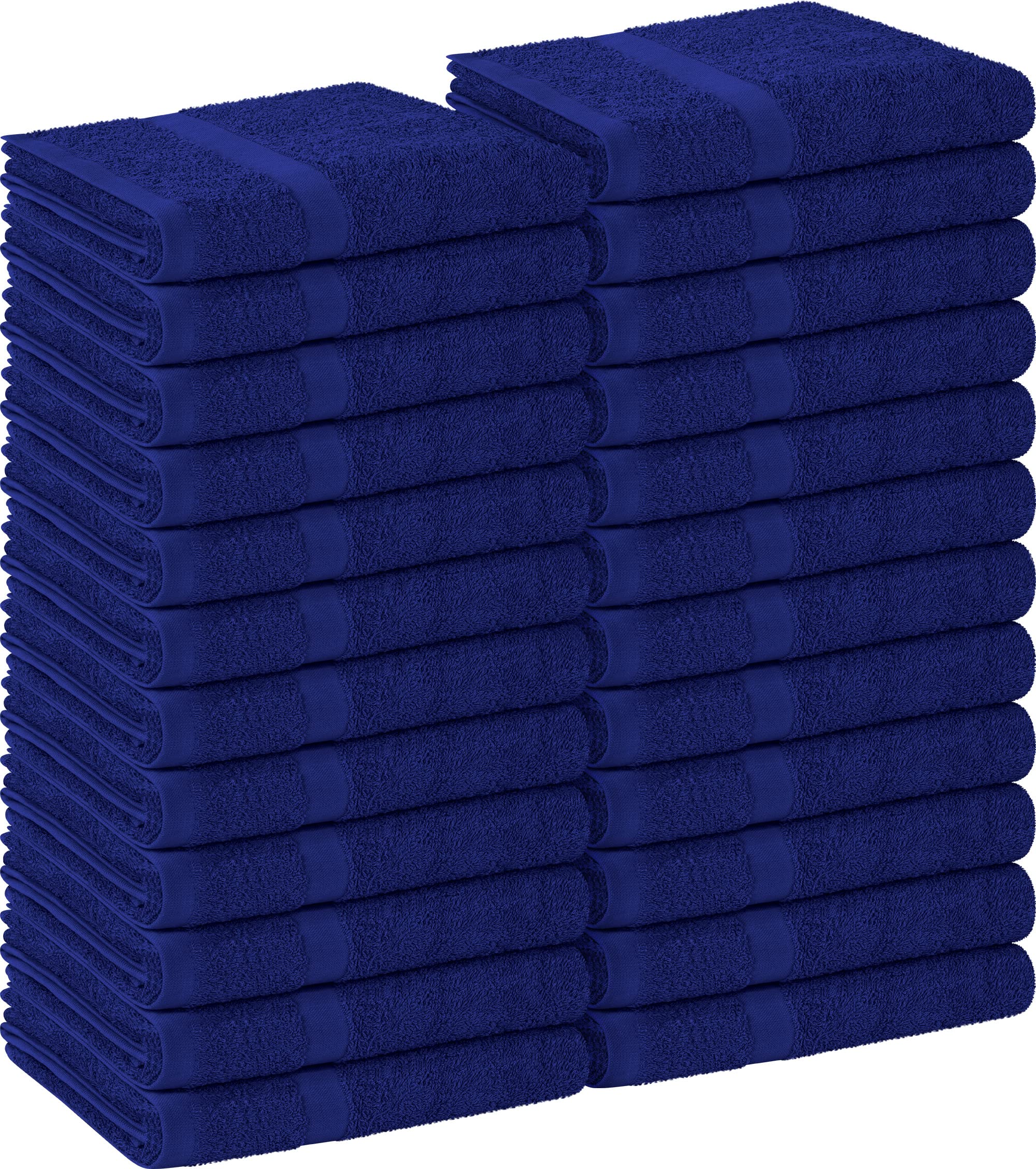 24-Pack Utopia Salon Towels - 16x27 Inch Highly Absorbent Cotton Towels for Gym, Spa, Beauty & Home Hair Care (Royal Blue) | Non-Bleach Proof Hand & Face Towels for Professional & Personal Use