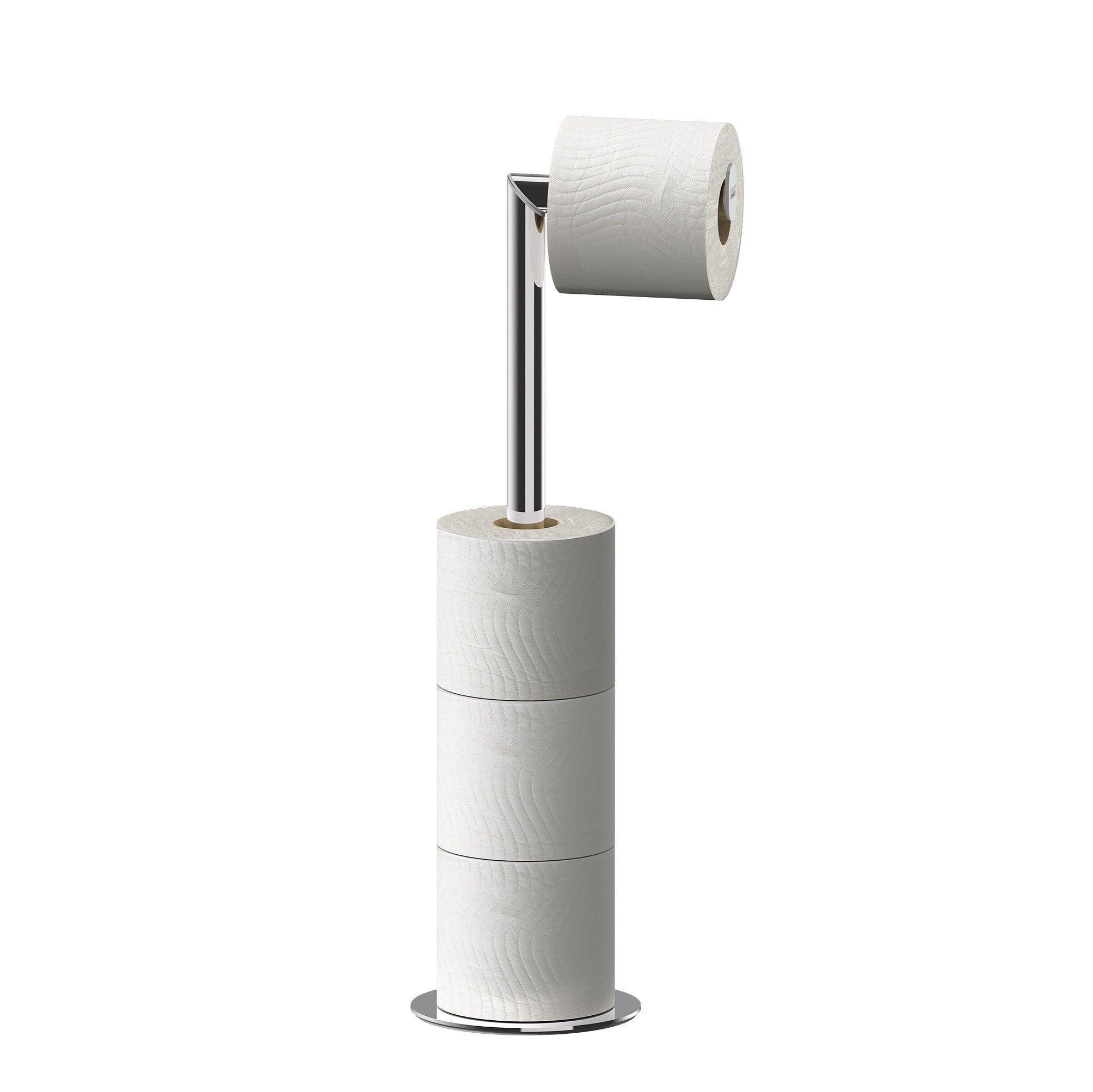 Premium 2-in-1 Stainless Steel Toilet Paper Holder & Stand - Modern Bathroom Organizer for Home, Office, or Restaurant Use