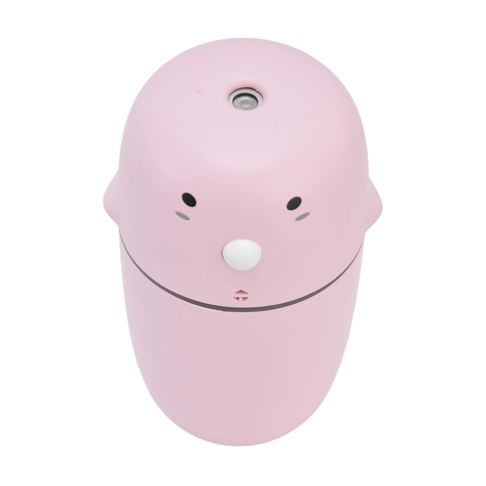 Cute Pink Mini Air Humidifier with 2 Modes & LED Lighting - Portable Silent Humidifier for Home, Office, Car - Perfect for Dry Air Relief in Bedrooms, Nurseries & Workspaces
