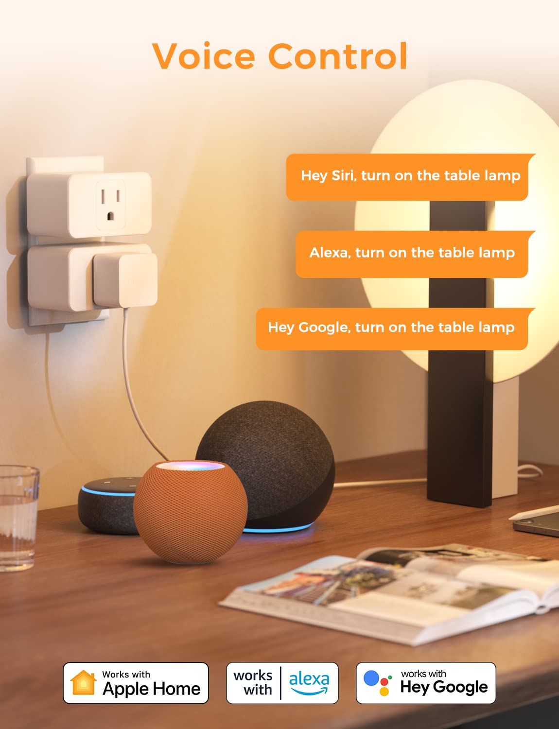 Refoss 4-Pack Smart WiFi Outlet - Compatible with Apple HomeKit, Alexa, Google Assistant & Siri - 15A Timer & App Remote Control for Home Automation - Perfect for Smart Lighting, Appliances & Energy Saving