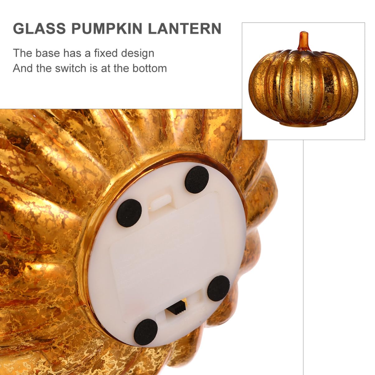 Halloween Pumpkin Lights - Glass LED Battery Powered Pumpkin Decorations for Indoor & Outdoor Parties - Perfect for Halloween Decor, Fall Festivals, and Home Garden Lighting