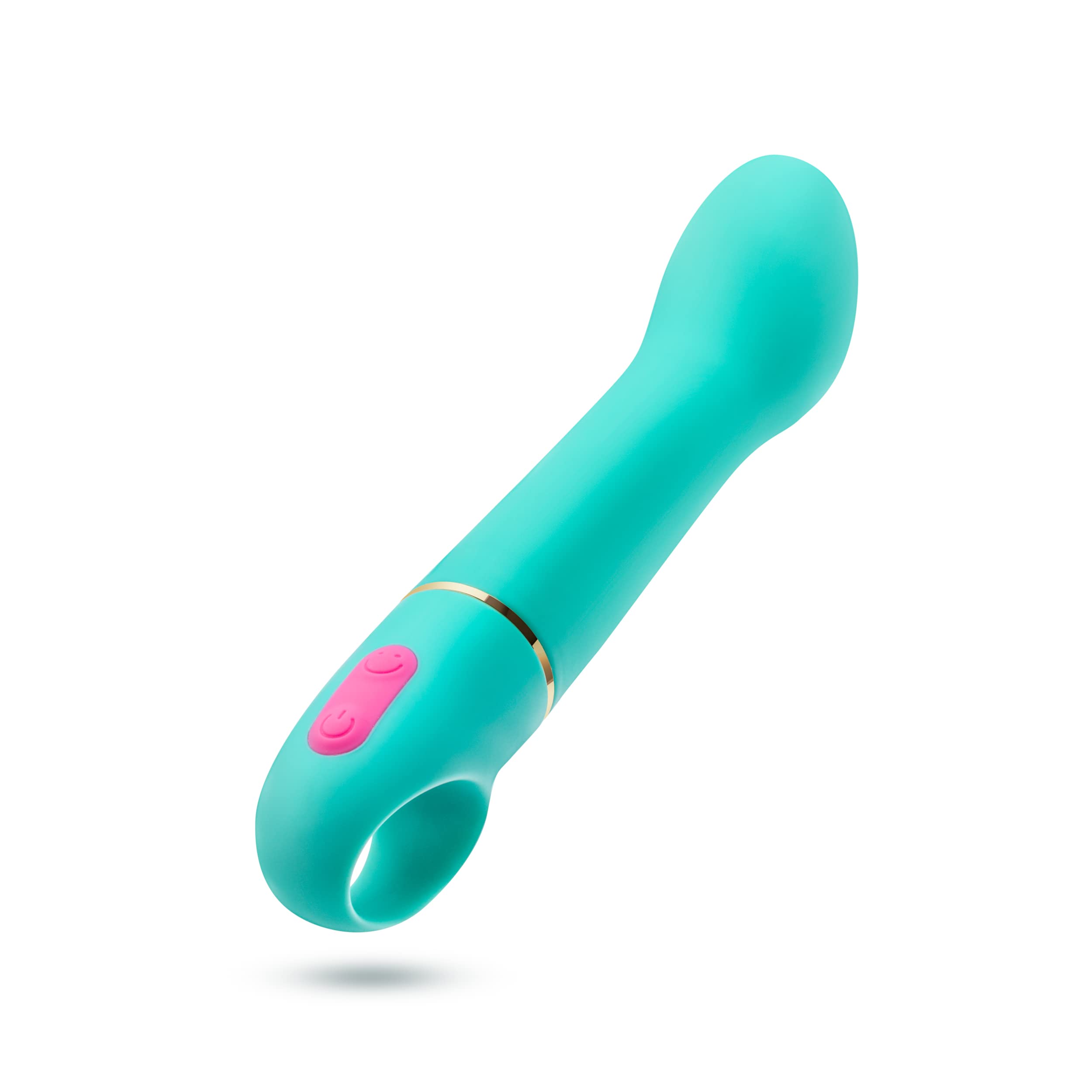 Blush Novelties Aria Flirty AF Silicone Vibrator – Powerful Rumbly G-Spot Stimulator with 10 Vibration Modes, IPX7 Waterproof & Finger Loop Handle – Premium Sex Toy for Women & Couples – Perfect for Solo Play, Couples Intimacy & Sensual Exploration