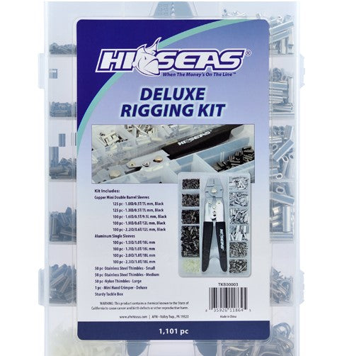 Hi Seas Deluxe Rigging Kit - Premium Marine Rope & Hardware Set for Sailing, Boating & Fishing | Perfect for Sailboat Rigging, Mooring & Water Sports