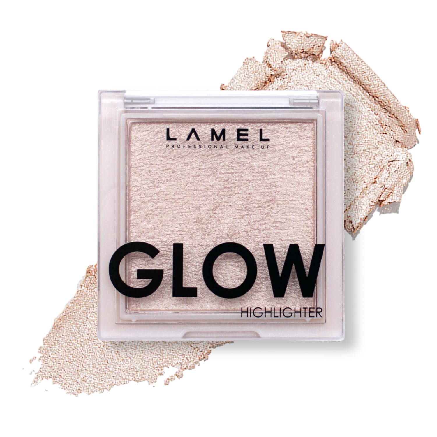 Glow Highlighter & Contour Palette - Deep Vibrant Colors, Natural Shimmer - Vegan, Cruelty-Free Makeup - Compact Travel-Friendly Size (0.13 oz) - Perfect for Face Highlighting, Cheekbone Contouring & Night Out Makeup - Shade 401 Luna