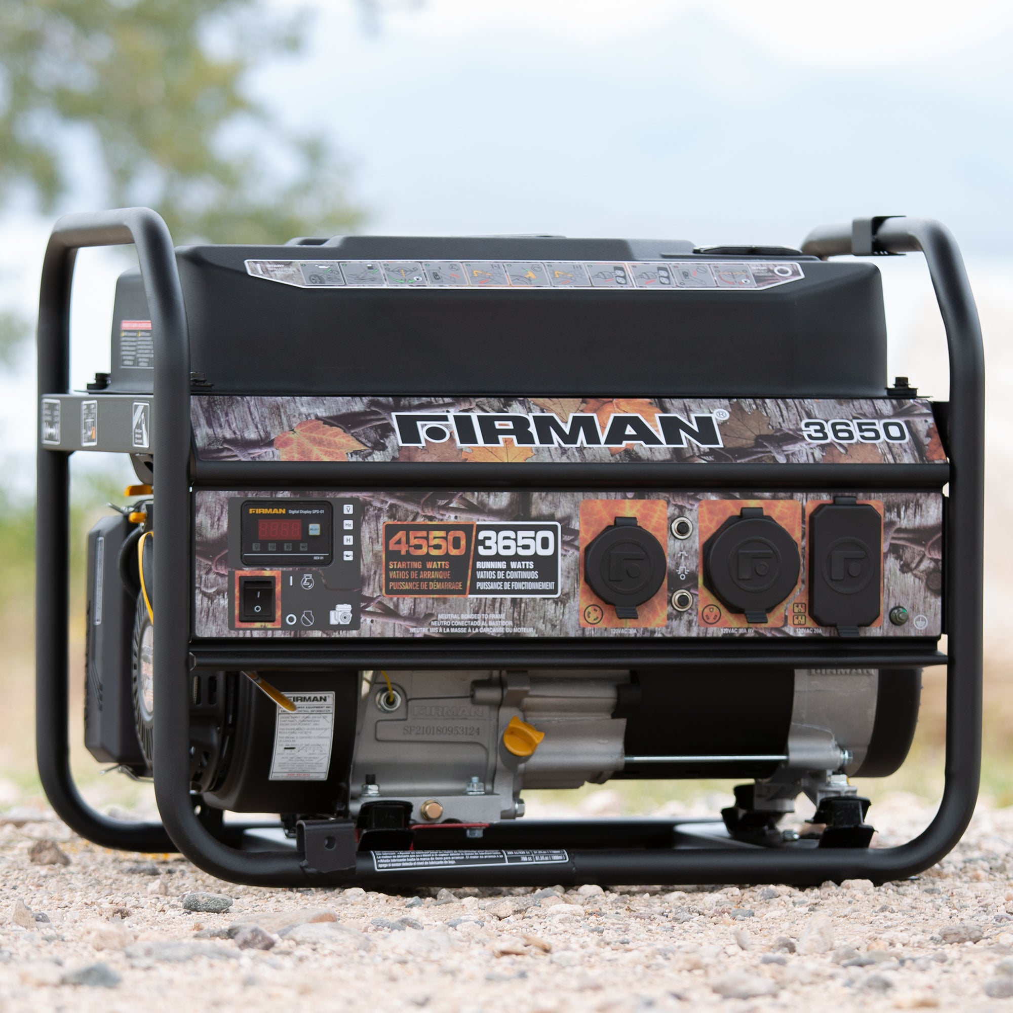 4550W Portable Gas Generator with Recoil Start - 120V Power for Camping, Outdoor Events & Emergency Backup