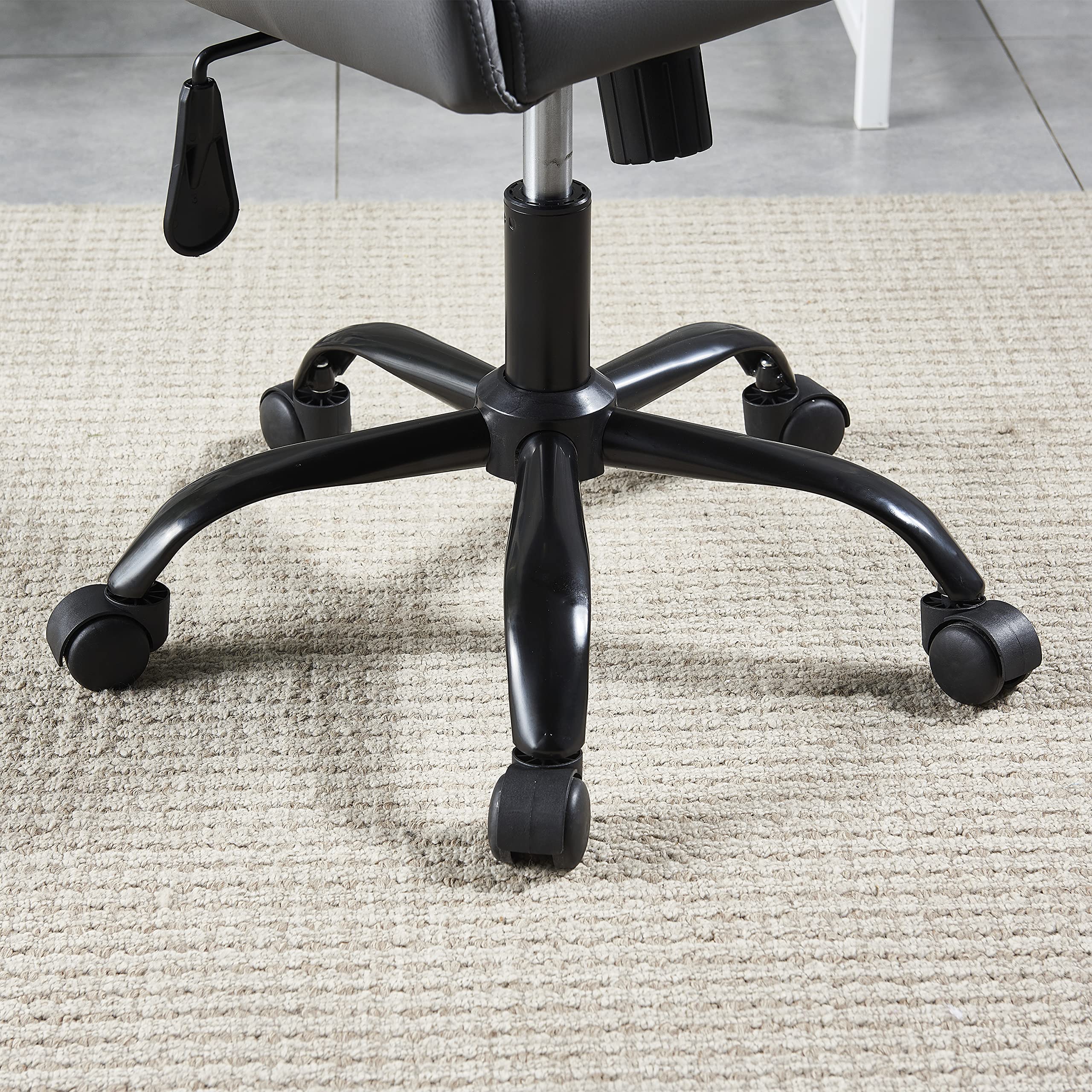 Ergonomic Swivel Office Chair with Lumbar Support - Adjustable Height Home Desk Chair for Comfort, Grey - Perfect for Home Office, Gaming & Study