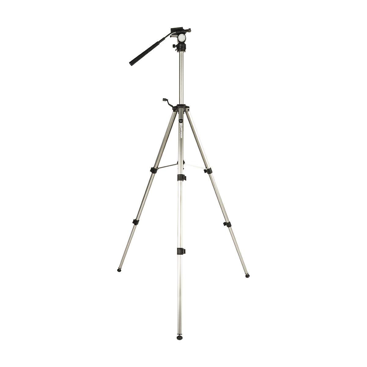 Smith-Victor 2800 3-Section Aluminum Imperial Deluxe Tripod with 2-Way Fluid Head - Professional Camera Tripod for Photography & Videography - Perfect for DSLR Cameras, Video Shooting, Live Streaming & Outdoor Adventures