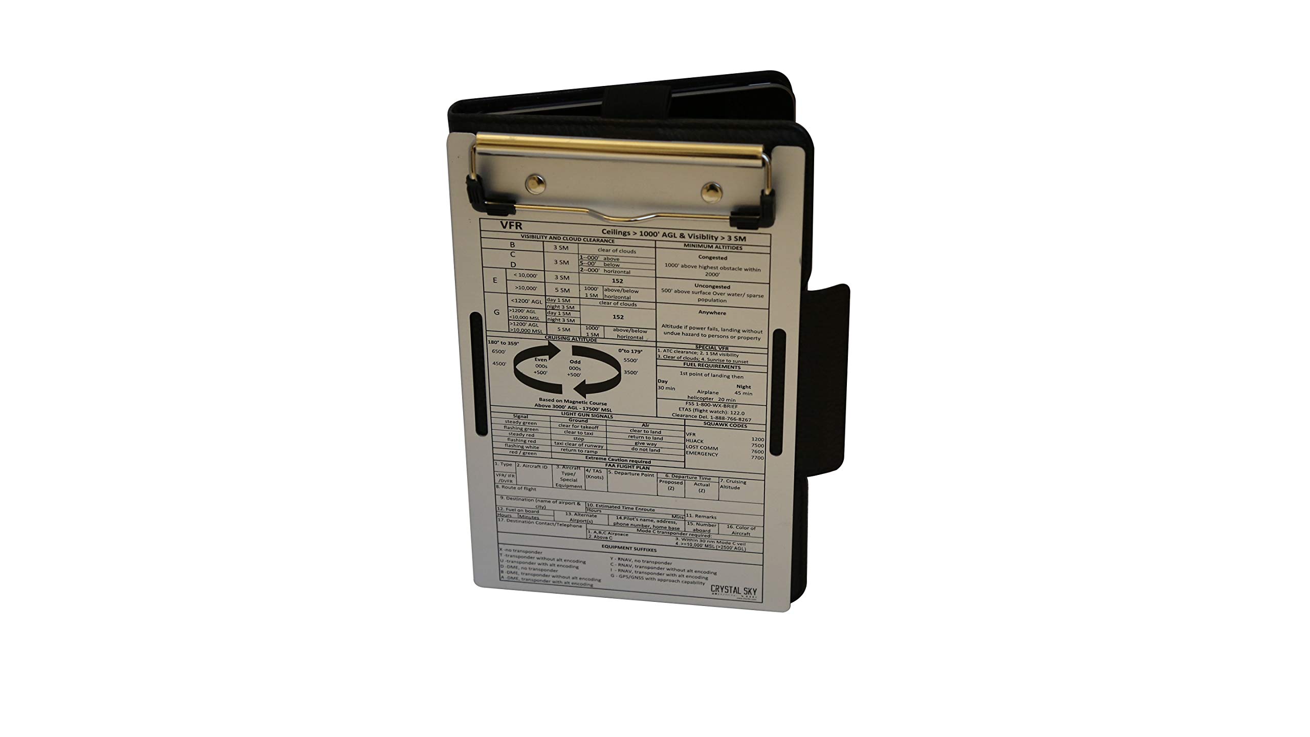 Premium Full Grain Leather Crystal Pilot FlightFolio Kneeboard - Compatible with Mini iPad 5 | Durable & Lightweight for Pilots | Perfect for Aviation Training, Flight Planning & In-Flight Navigation