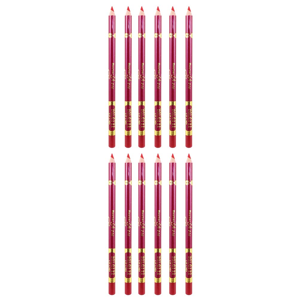 **Minkissy 12-Piece Matte Lip Liner Set - Waterproof Lip Pencil & Eyeliner Pen for Women & Girls | Long-Lasting Makeup Accessories for Parties, Weddings & Daily Wear (Mixed Styles)**