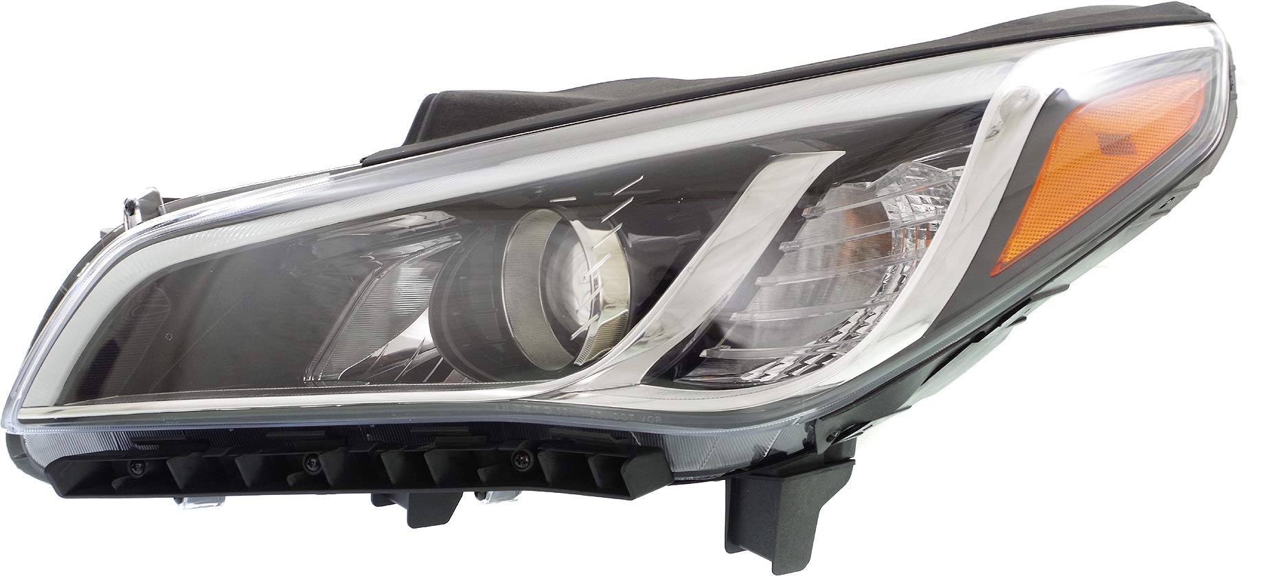 Evan-Fischer Headlight Assembly Replacement for 2015-2017 Hyundai Sonata - Left Driver Side Halogen Headlamp - Perfect for Night Driving & Road Safety
