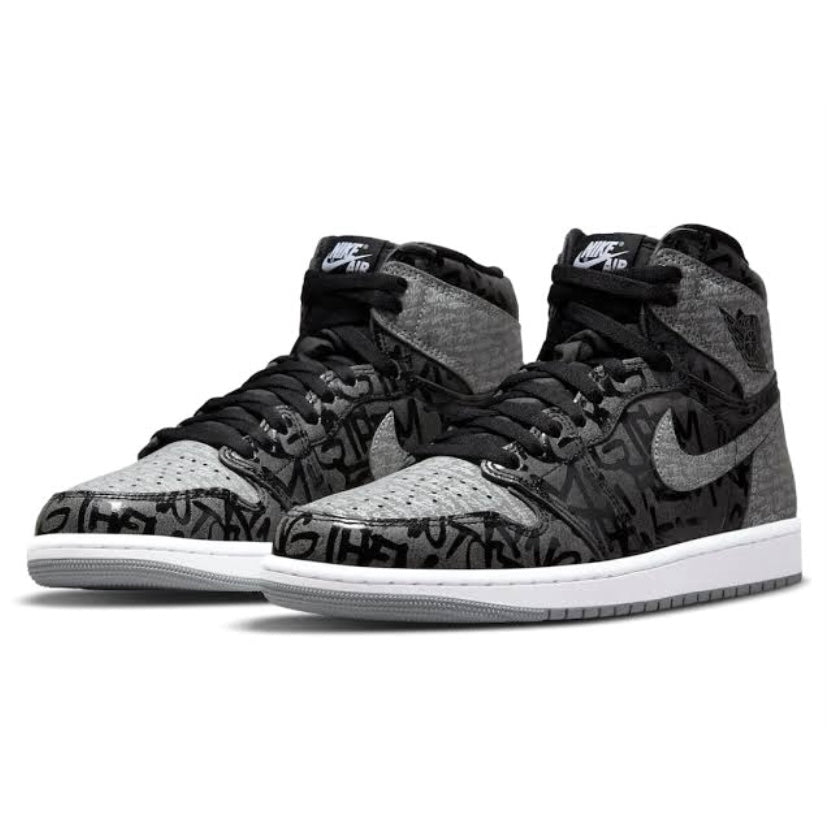 Air Jordan 1 Retro High OG Rebellionaire Sneakers - Black White Particle Grey Basketball Shoes for Men - Streetwear & Casual Wear