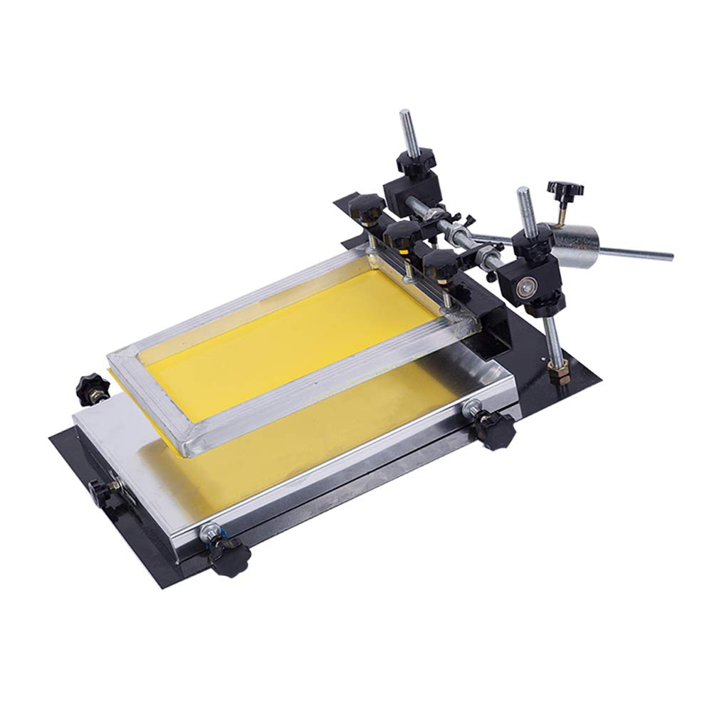 YUEWO Silk Screen Printing Machine 32x22cm - Stencil Printer for Clothes, Bags, Cardboard, Paper, Plastics & Stainless Steel - CE Certified Welding Paste & Glass Printing Tool - Perfect for DIY Crafts, T-Shirt Printing & Industrial Applications