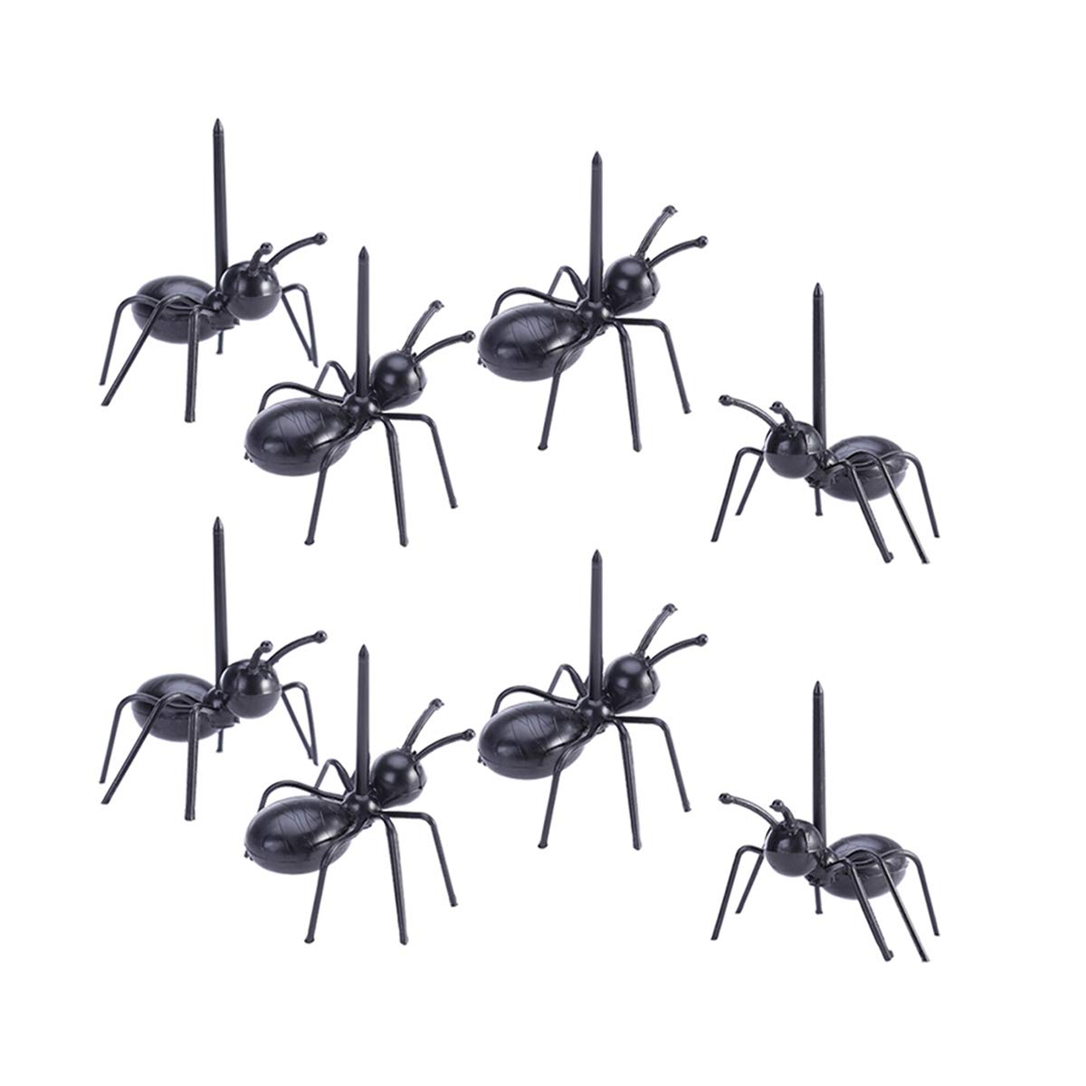 **Cabilock 24-Piece Reusable Ant-Themed Food Picks - Elegant Black Dessert Forks for Fruit, Cake, Snacks & Appetizers | Perfect for Parties, Picnics & Tea Time**