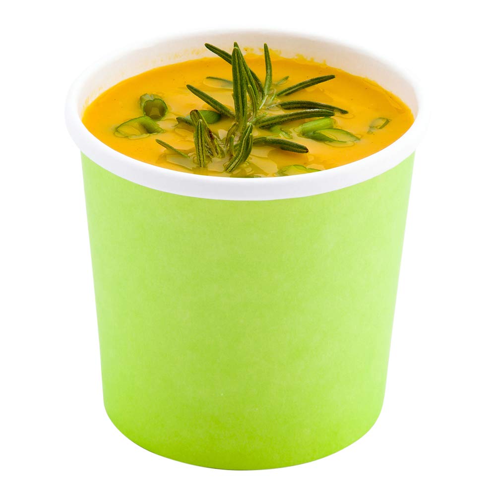 **Eco-Friendly 12oz Disposable Soup Cups - 25 Pack Microwave Safe Paper Containers with Vented Lids (Sold Separately) for Hot/Cold Foods, Desserts, Takeout & Catering**    *(Perfect for Restaurants, Cafés, Food Trucks, Parties & Meal Prep)*