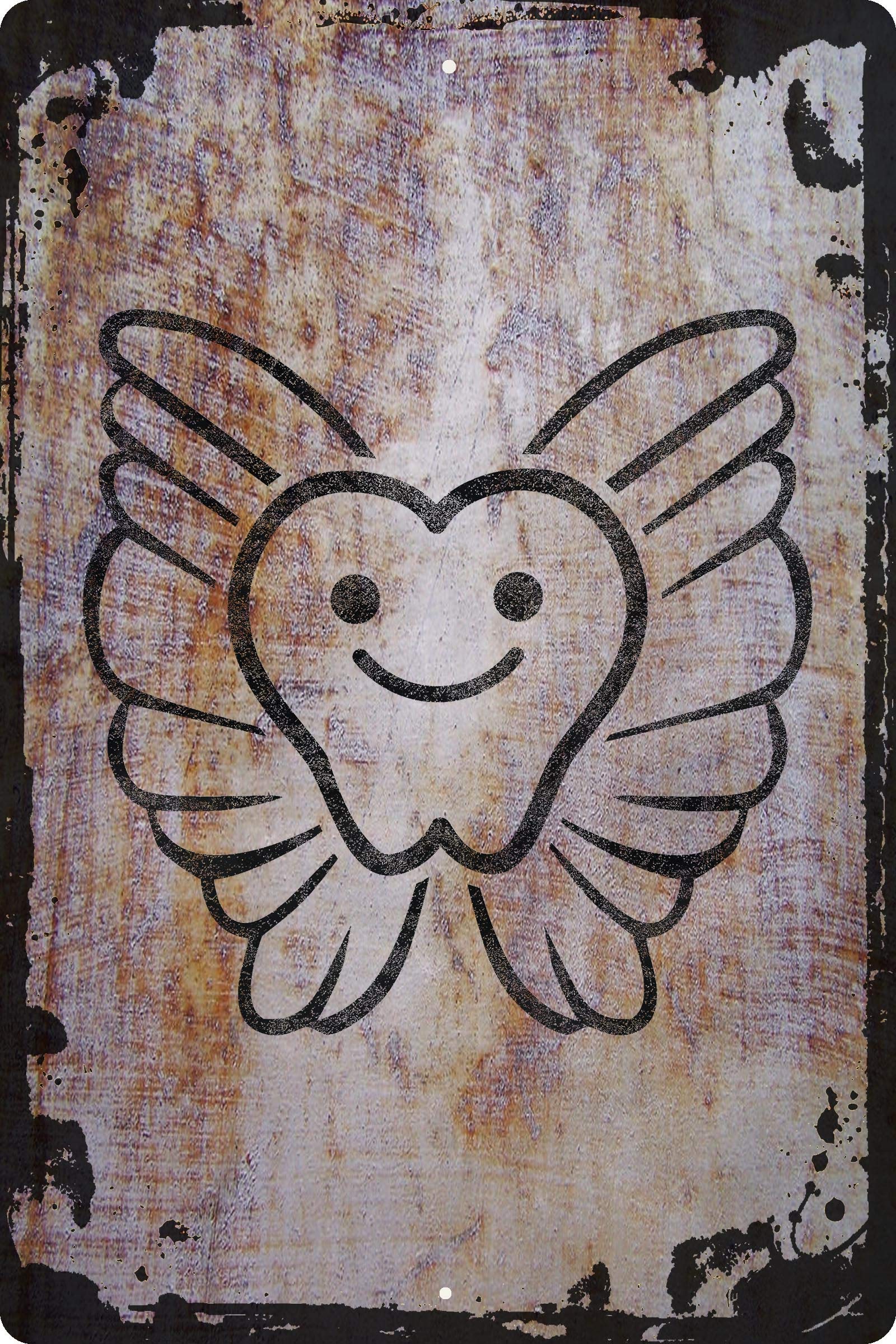 Funny Tooth Fairy Wall Sign - Cute Dentist-Themed Decorative Art for Kids Room, Dental Office Decor - Perfect Gift for Children & Tooth Fairy Lovers